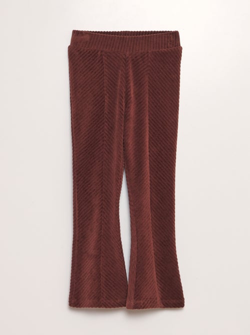 Pantalon flare en velours - Kiabi