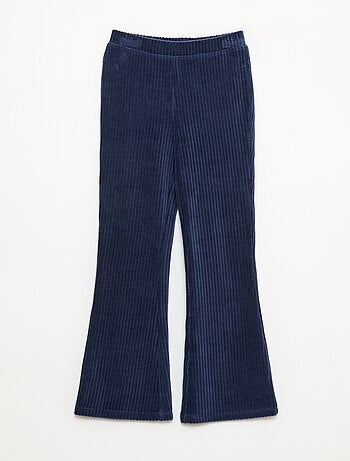 Pantalon flare en velours côtelé