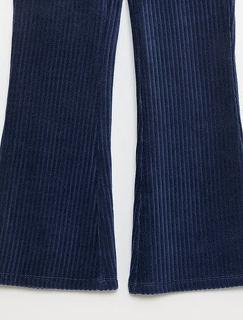 Pantalon flare en velours côtelé
