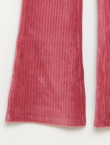 Pantalon flare en velours côtelé