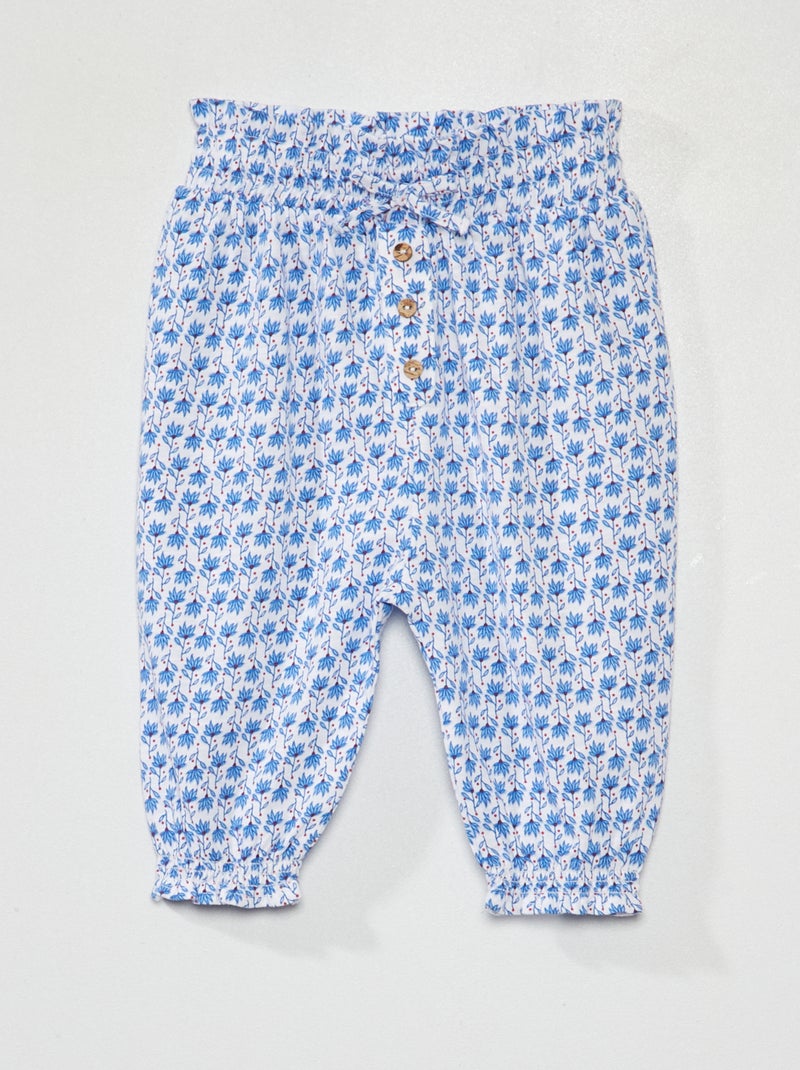 Pantalon fluide Bleu - Kiabi