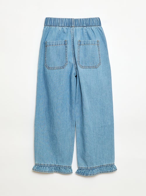 Pantalon fluide effet jean - Kiabi