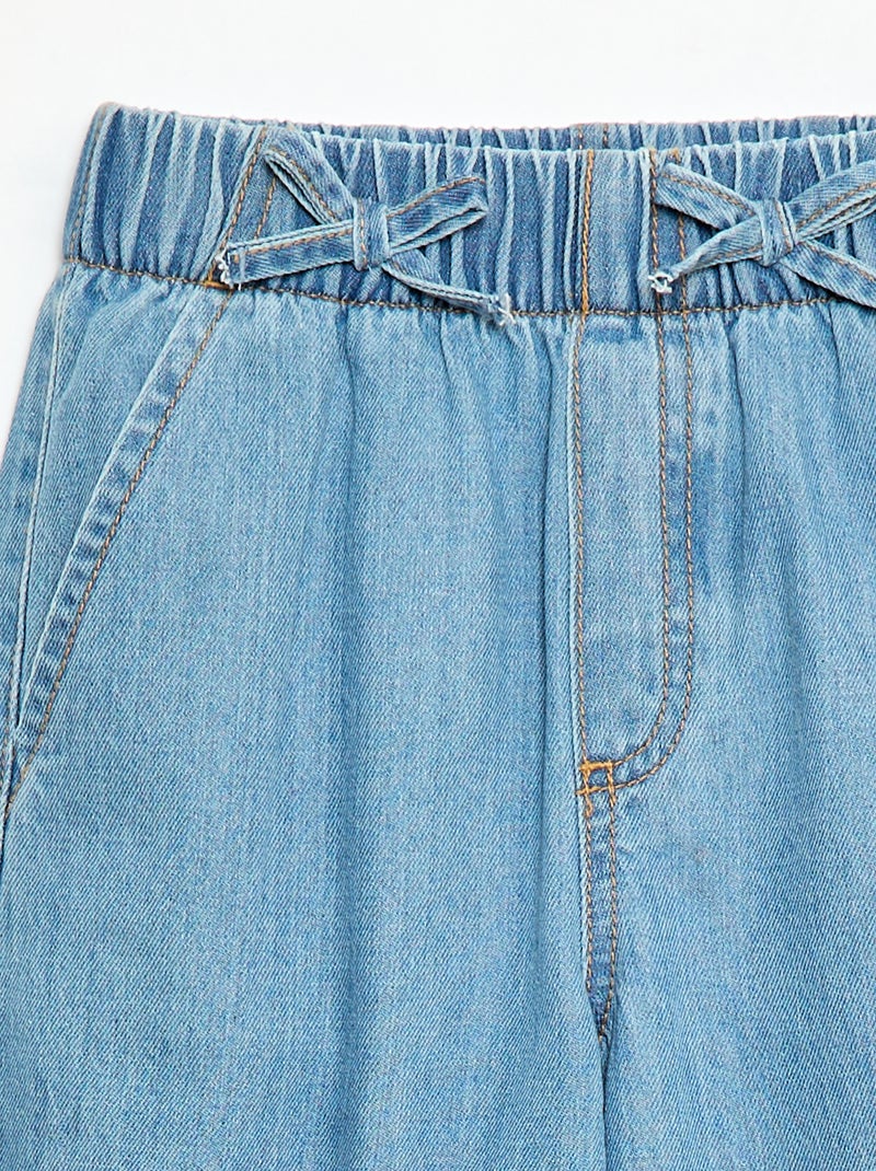 Pantalon fluide effet jean Bleu - Kiabi