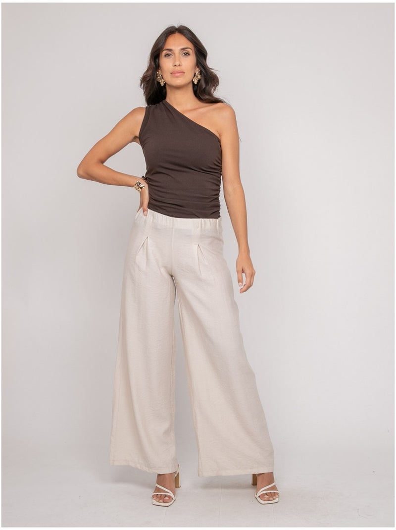 Pantalon fluide EJORDIE Ecru - Kiabi