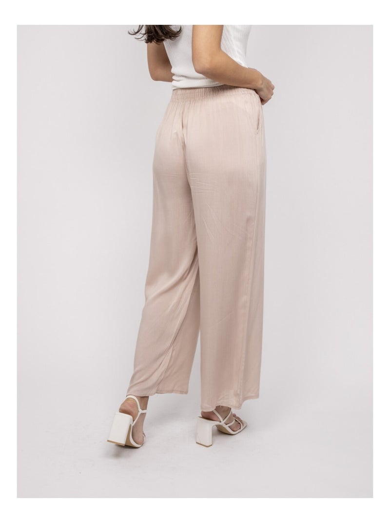 Pantalon fluide evelyne Beige - Kiabi