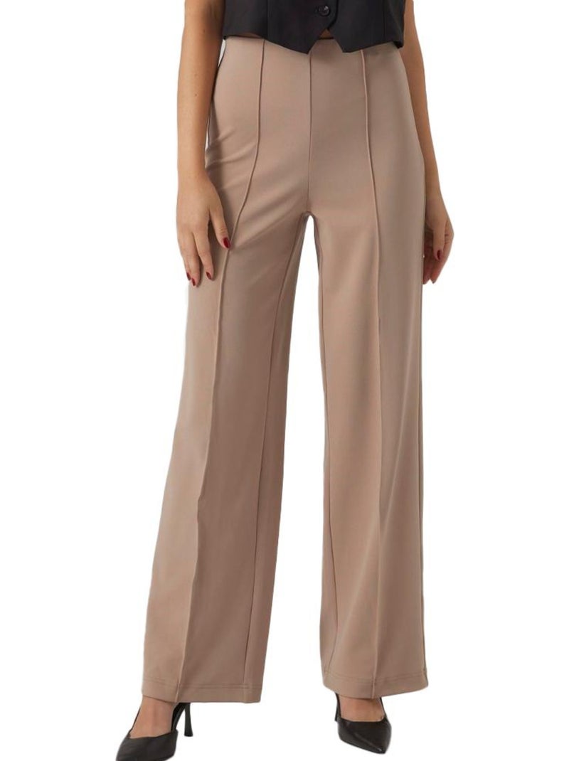 Pantalon Fluide Femme VERO MODA Beige - Kiabi