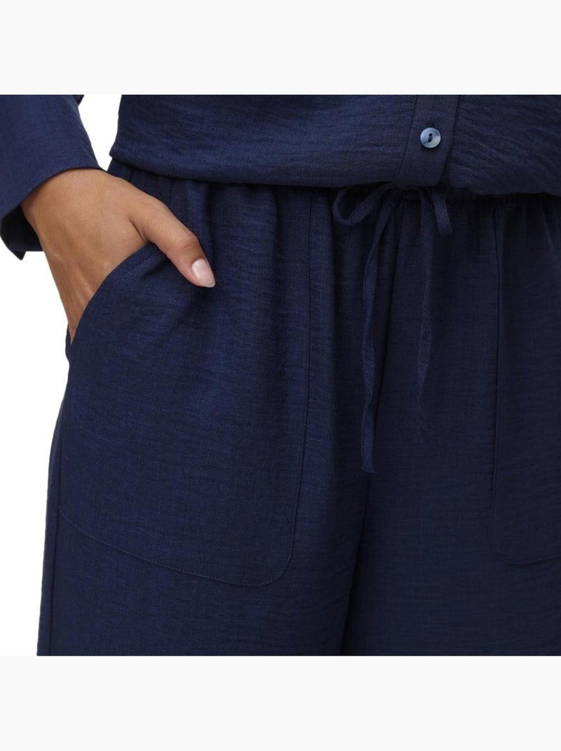 Pantalon fluide Femme Vero Moda Bleu marine - Kiabi