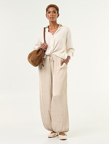 Pantalon fluide forme balloon
