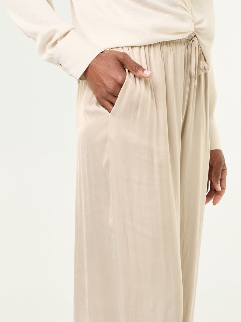 Pantalon fluide forme balloon Gris - Kiabi
