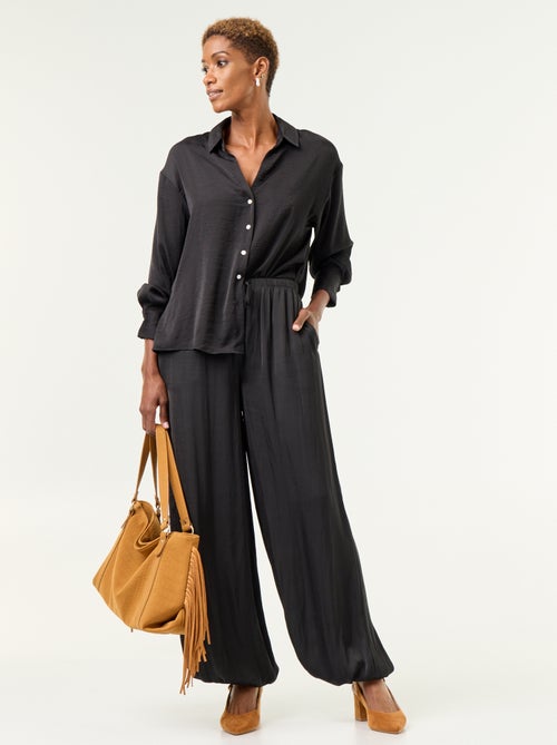 Pantalon fluide forme balloon - Kiabi