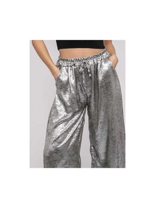 Pantalon fluide métallisé edwina - Kiabi Pantalon fluide métallisé edwina - Kiabi