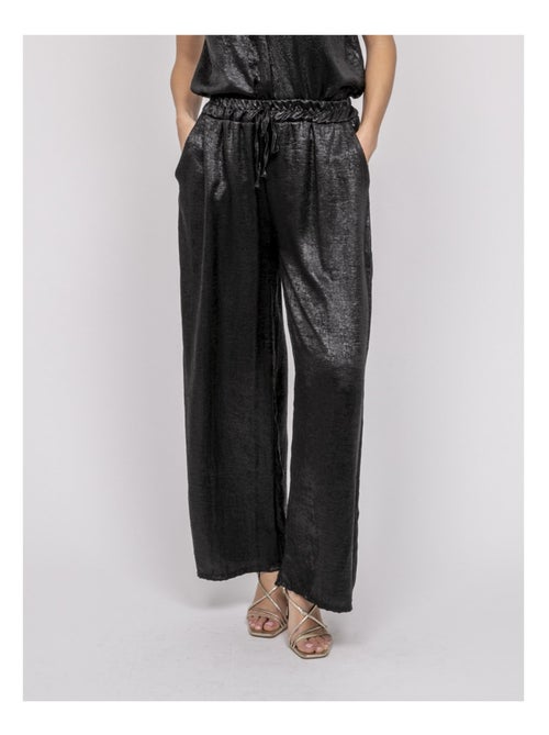 Pantalon fluide métallisé edwina - Kiabi