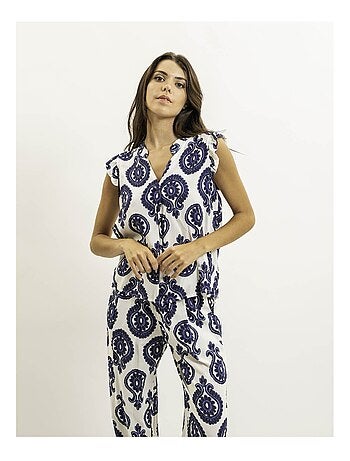 Pantalon fluide motifs emiline