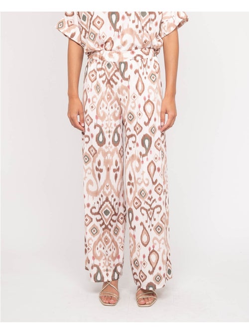 Pantalon fluide motifs ENOLIA - Kiabi