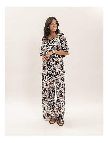 Pantalon fluide motifs etonia