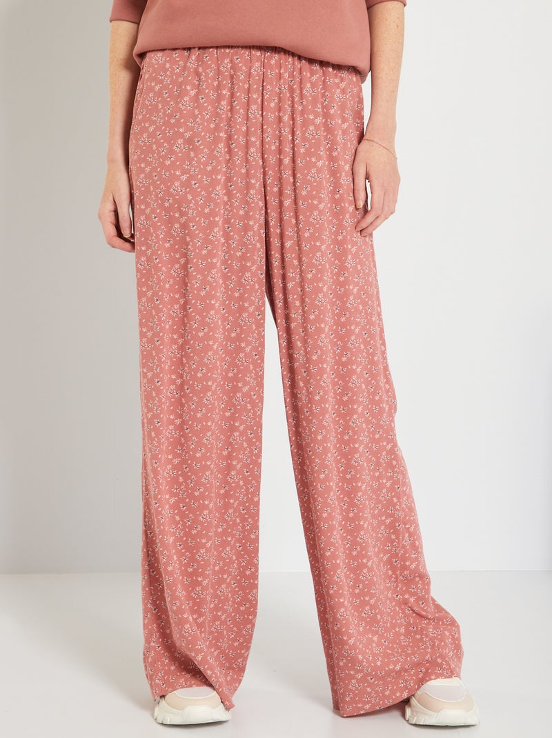 Pantalon fluide Rose - Kiabi