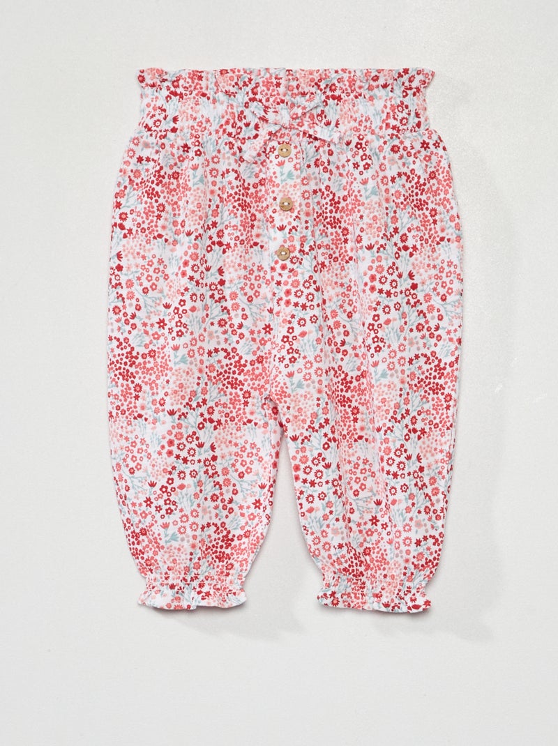 Pantalon fluide Rose - Kiabi