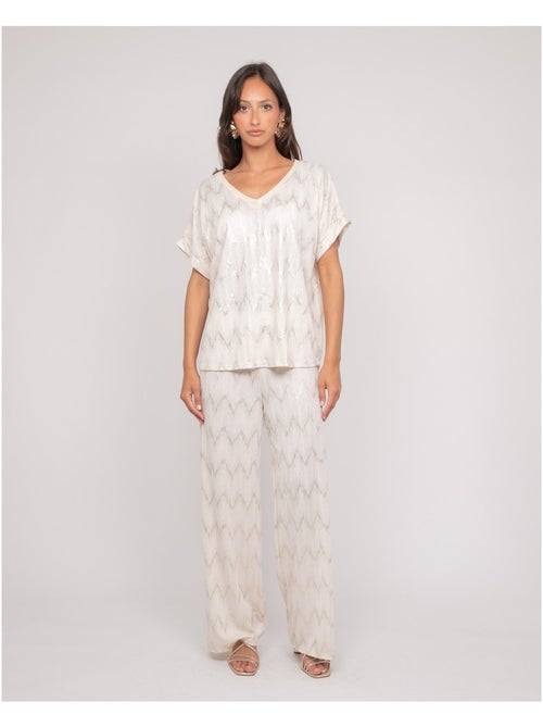 Pantalon fluide texturé EMANTINE - Kiabi Pantalon fluide texturé EMANTINE - Kiabi