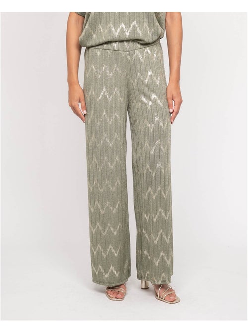 Pantalon fluide texturé EMANTINE - Kiabi