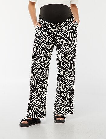 Pantalon fluide zébré 'Only Maternity'