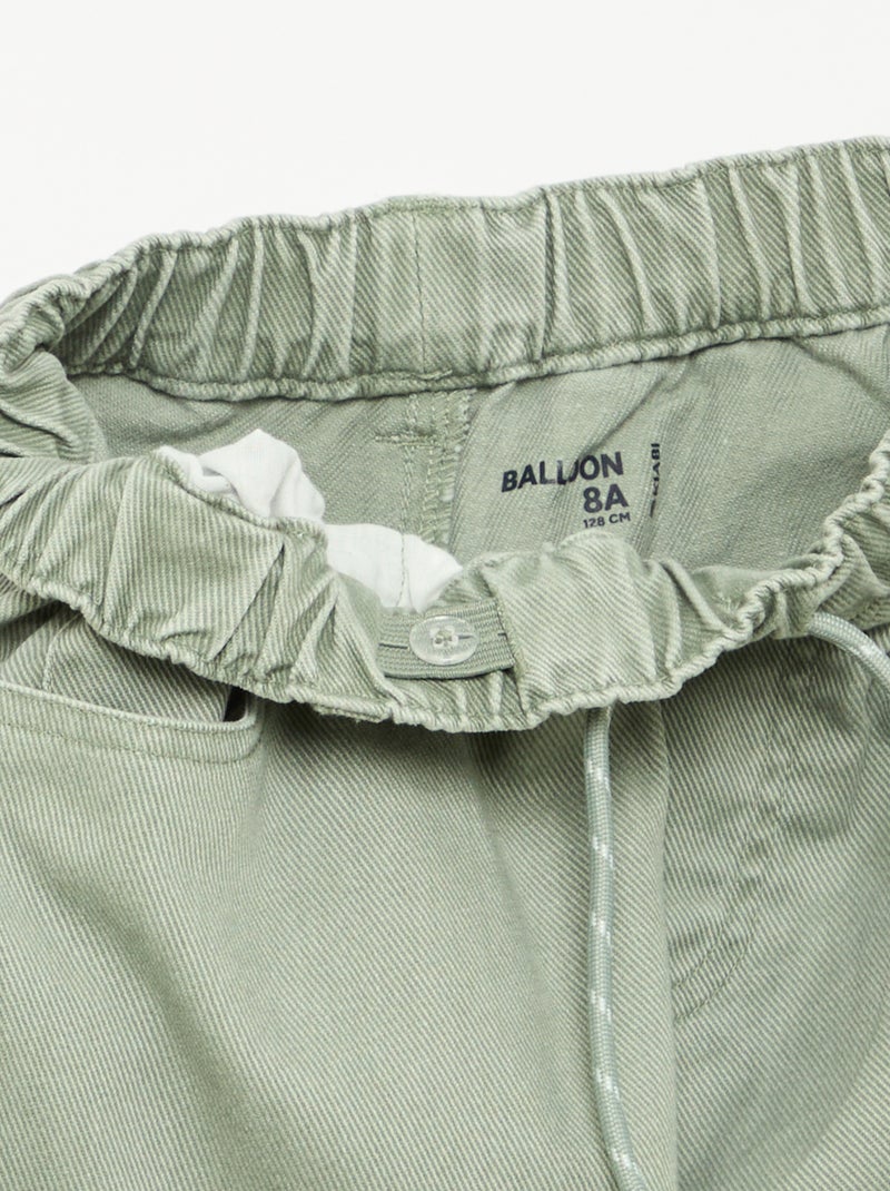 Pantalon forme ballon avec poches cargo Vert - Kiabi