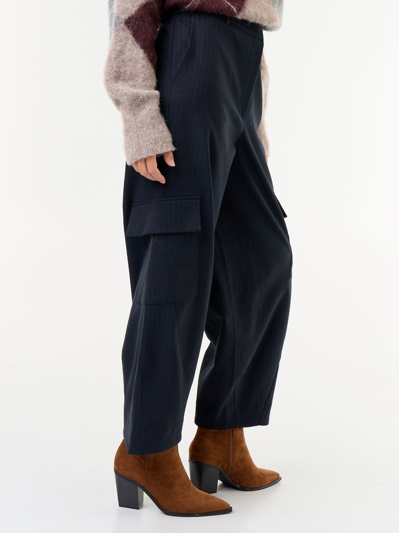 Pantalon forme barrel Bleu - Kiabi