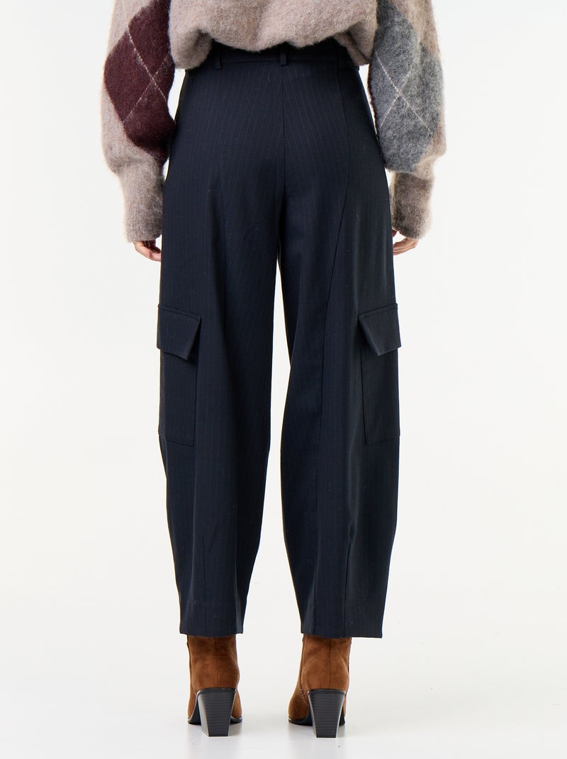 Pantalon forme barrel Bleu - Kiabi
