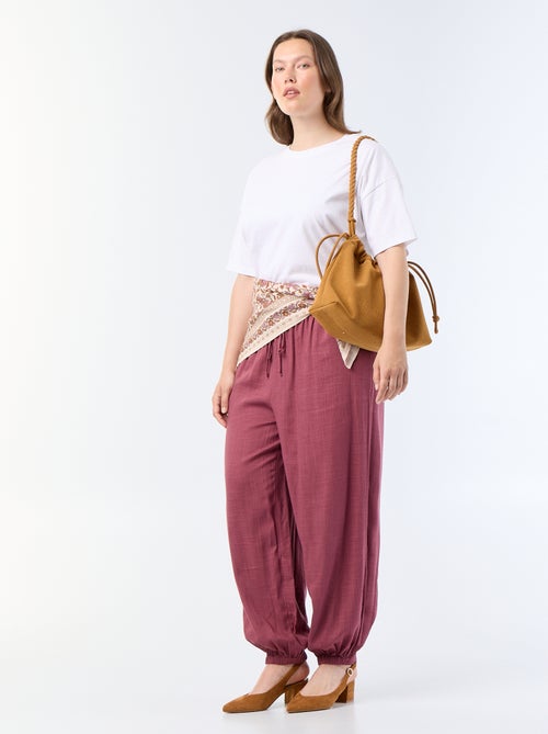 Pantalon forme boule uni - Kiabi