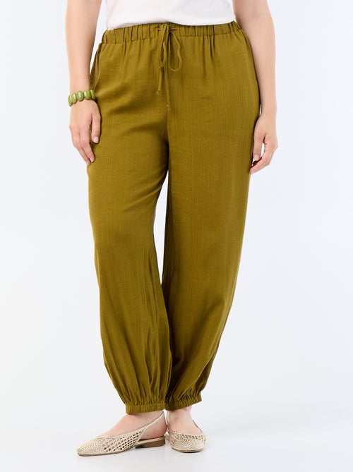 Pantalon forme boule uni - Kiabi