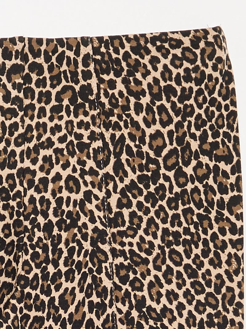 Pantalon forme flare Beige - Kiabi