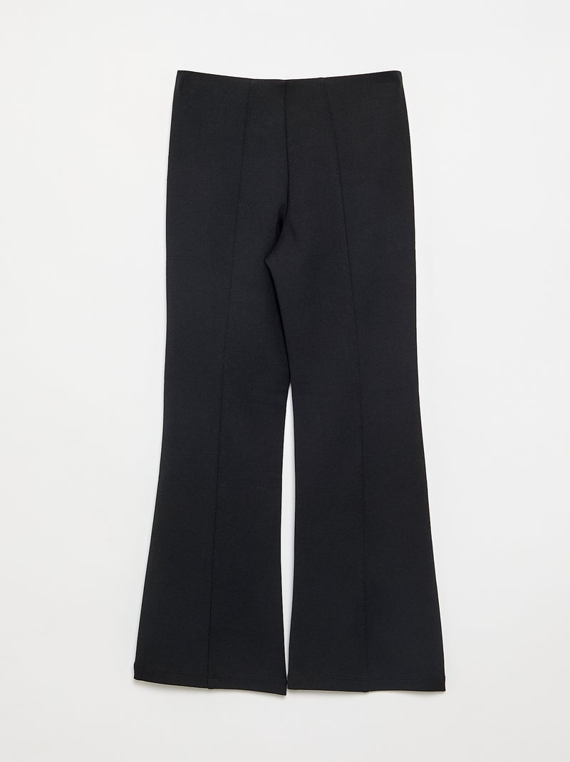 Pantalon forme flare Noir - Kiabi