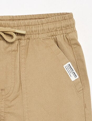 Pantalon forme jogger en twill - coupe ajustée
