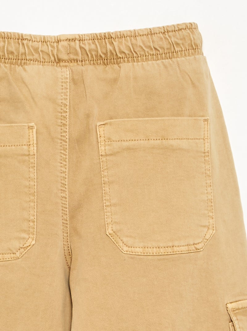 Pantalon forme jogging Beige - Kiabi