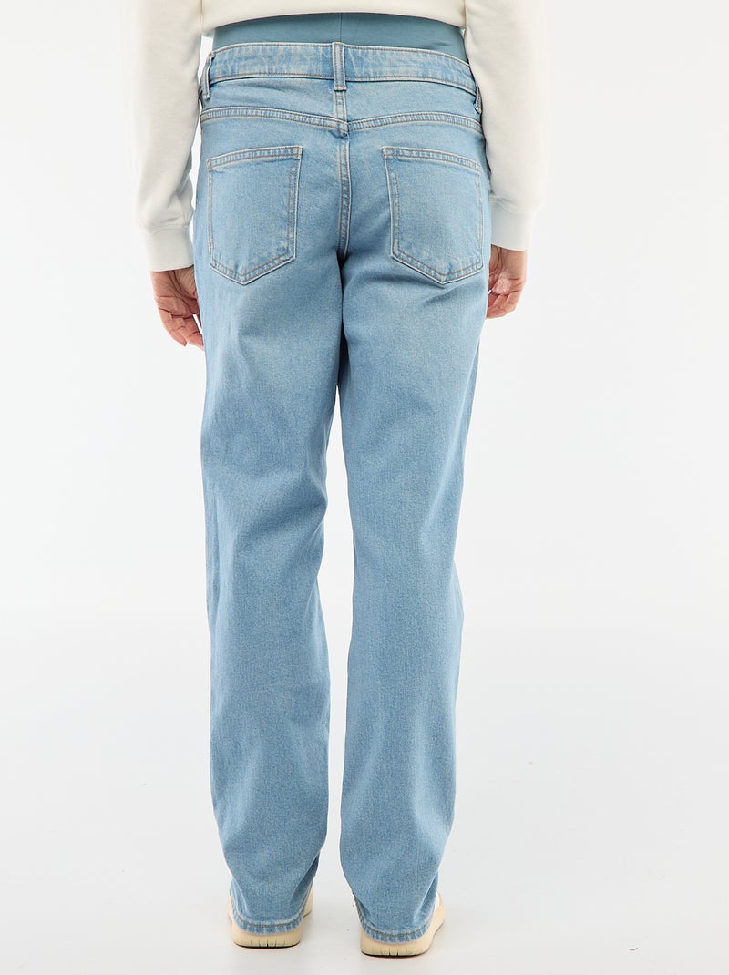 Pantalon grossesse avec ceinture stretch Bleu - Kiabi