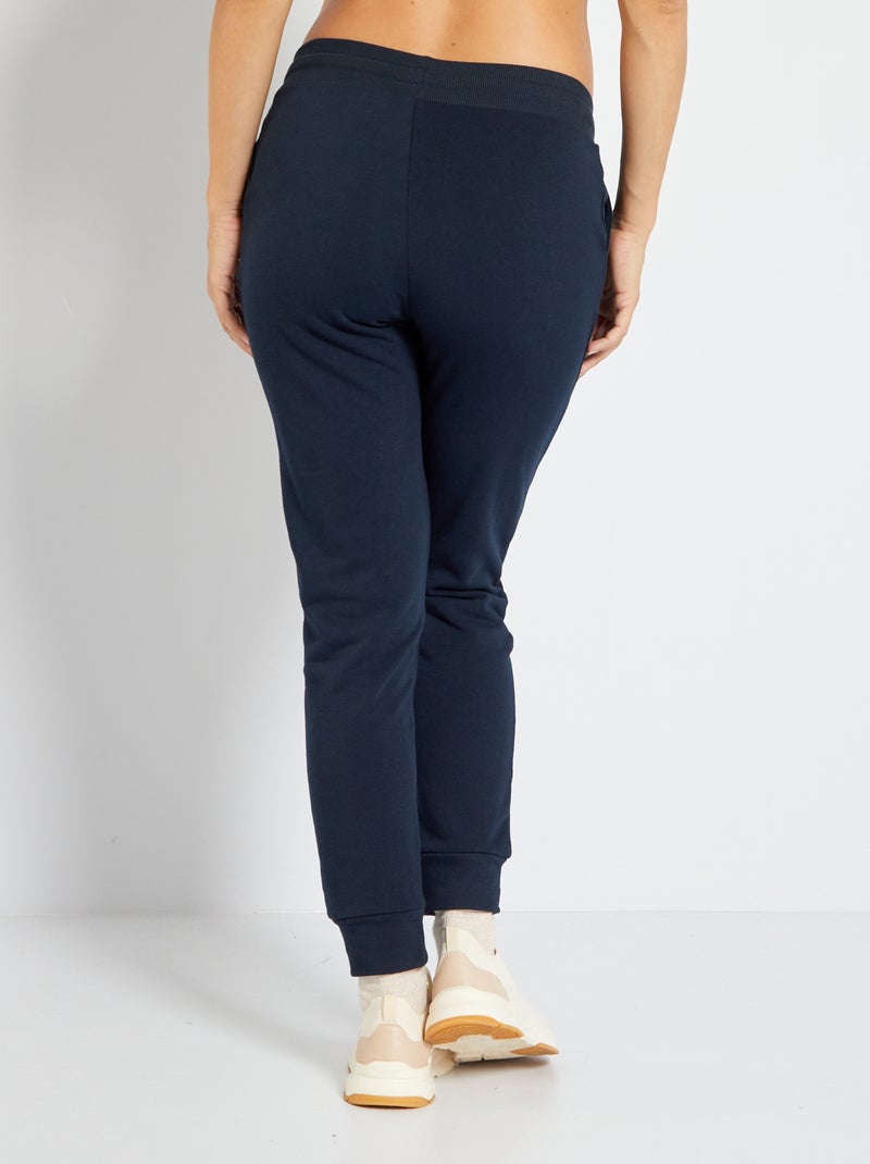 Pantalon grossesse en molleton bleu marine - Kiabi
