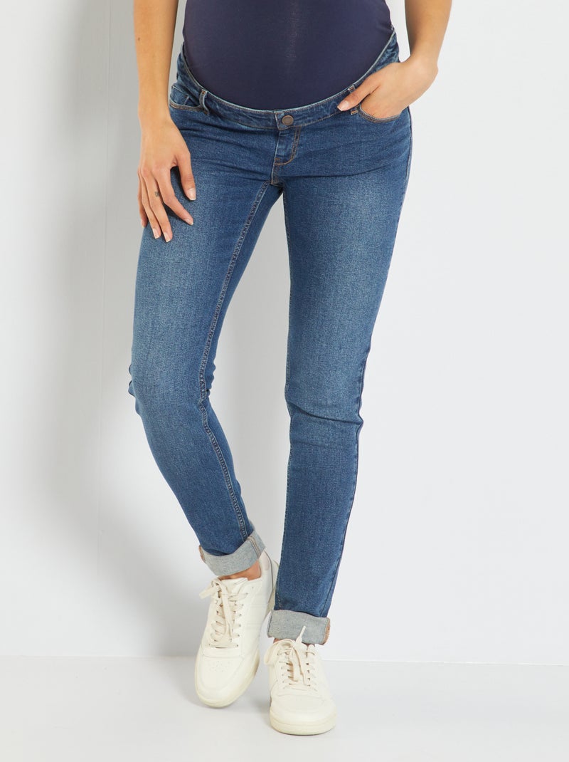 Pantalon grossesse slim L32 Bleu - Kiabi