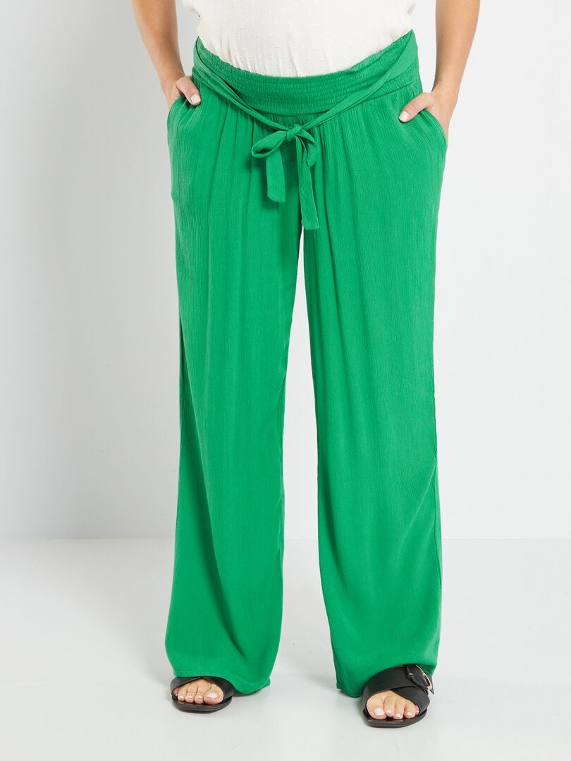 Pantalon grossesse vert - Kiabi