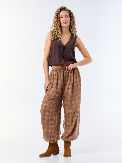 Pantalon imprimé bouffant pour femme - Kiabi Pantalon imprimé bouffant pour femme - Kiabi