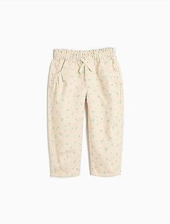 Pantalon imprimé en sac en papier, mo fashion
