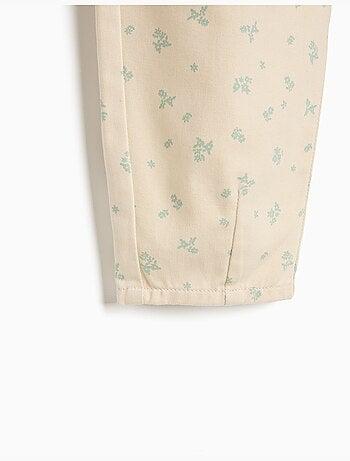 Pantalon imprimé en sac en papier, mo fashion