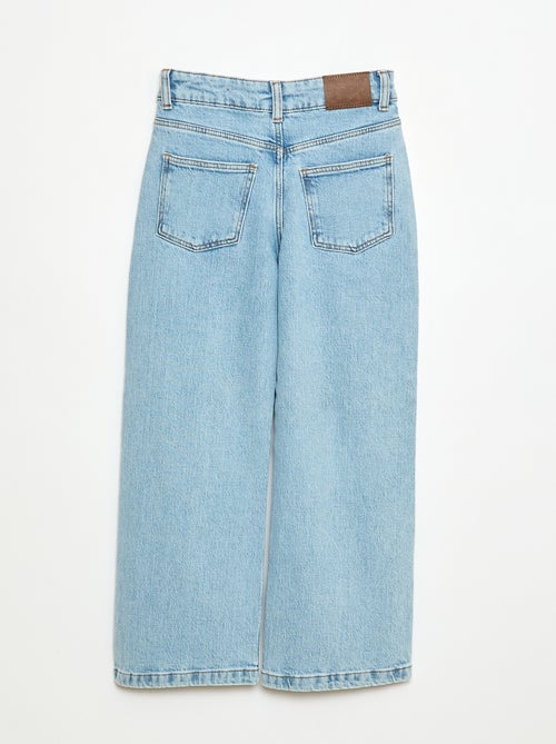 Pantalon jean 5 poches à coupe large - Kiabi