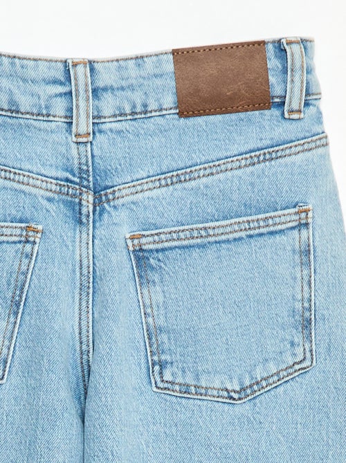 Pantalon jean 5 poches à coupe large - Kiabi