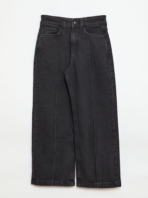 Pantalon jean 5 poches à coupe large - Kiabi
