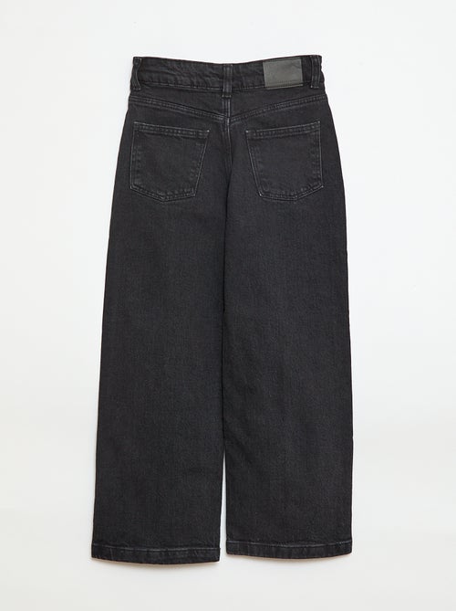 Pantalon jean 5 poches à coupe large - Kiabi
