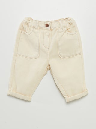 Pantalon jean paperbag