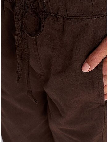 Pantalon jogger droit en popeline de coton dilvin