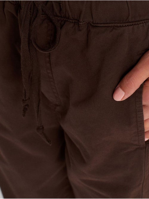 Pantalon jogger droit en popeline de coton dilvin - Kiabi Pantalon jogger droit en popeline de coton dilvin - Kiabi