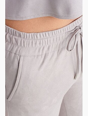 Pantalon jogger effet daim dilvin