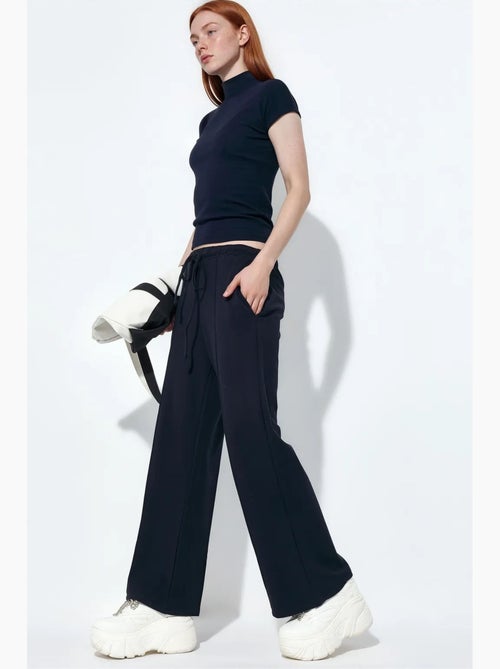 Pantalon jogger en jersey à jambe évasée femme busem - Kiabi