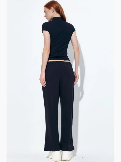 Pantalon jogger en jersey à jambe évasée femme busem - Kiabi